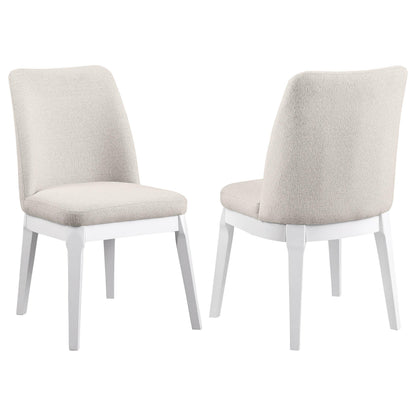 Carissa Upholstered Dining Side Chair Beige (Set of 2) - 108302
