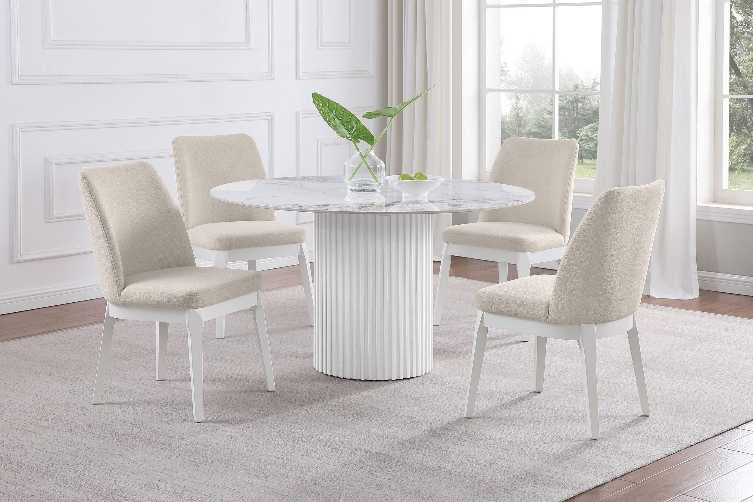 Carissa Upholstered Dining Side Chair Beige (Set of 2) - 108302