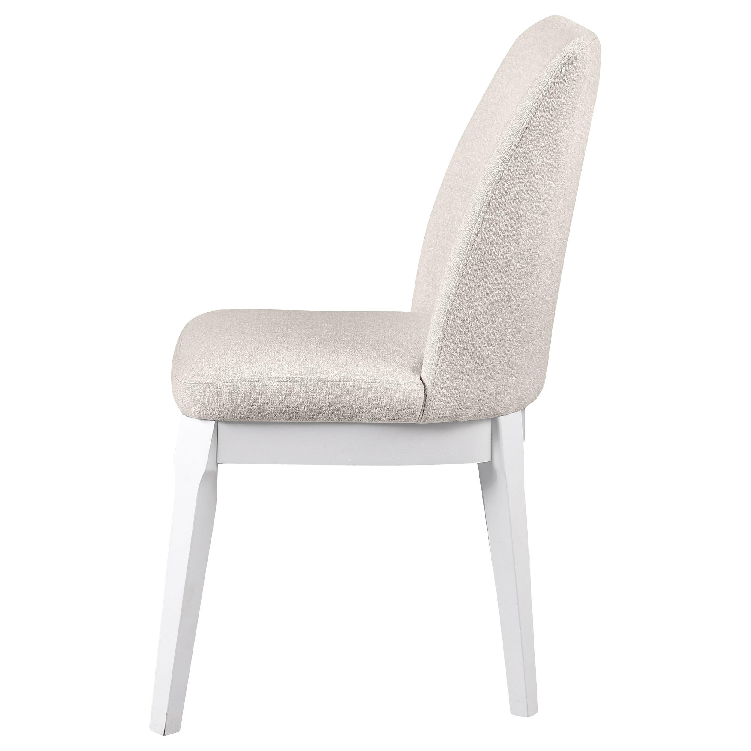 Carissa Upholstered Dining Side Chair Beige (Set of 2) - 108302
