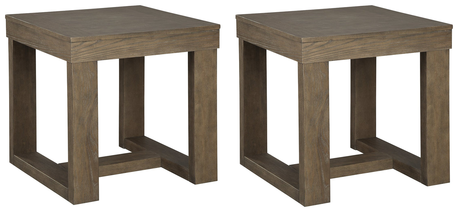Cariton 2 End Tables in Gray - PKG008501