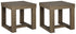 Cariton 2 End Tables in Gray - PKG008501