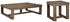 Cariton Coffee Table with 1 End Table in Gray - PKG008672