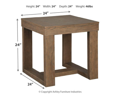 Cariton Coffee Table with 1 End Table in Gray - PKG008672