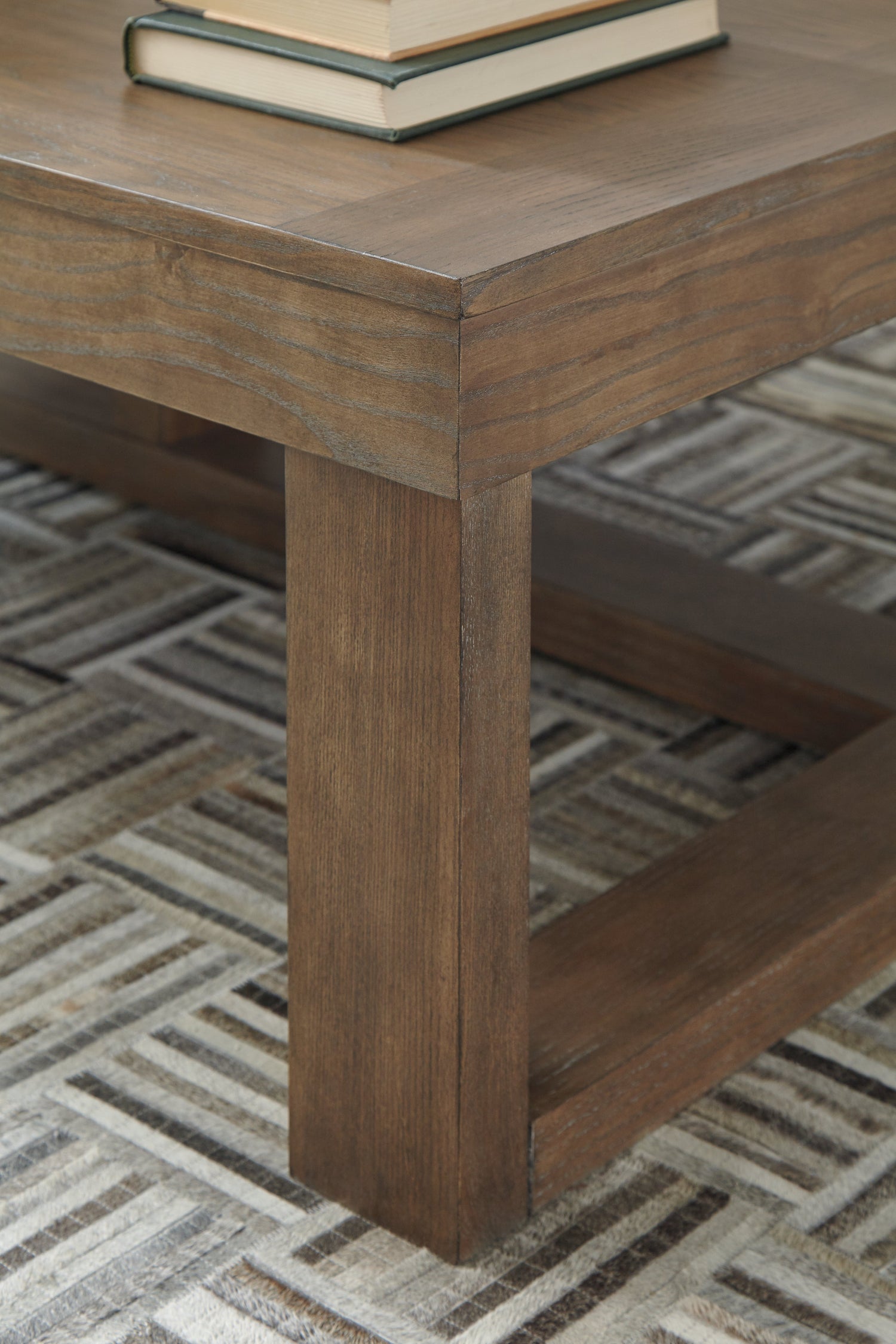 Cariton Coffee Table with 1 End Table in Gray - PKG008672
