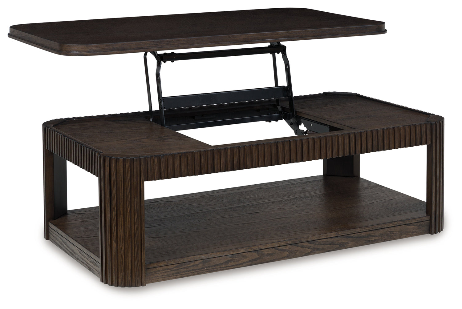 Carlibrie Warm Brown Lift-Top Coffee Table - T700-9