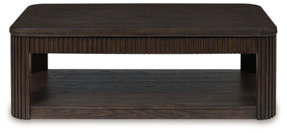 Carlibrie Warm Brown Lift-Top Coffee Table - T700-9