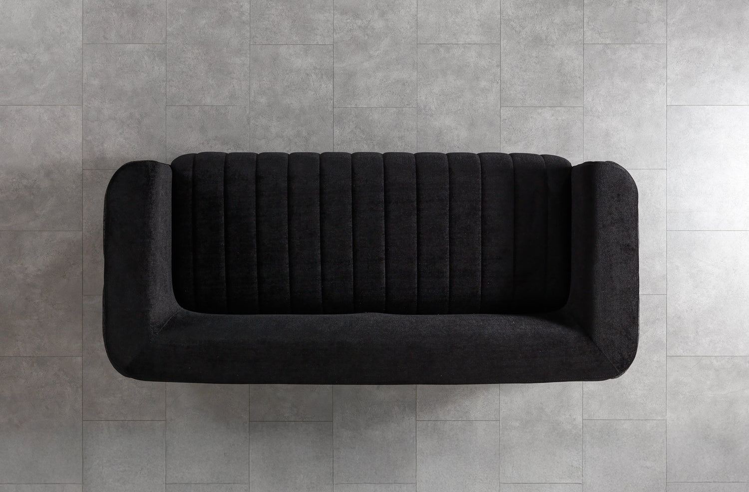 Carlina Black Velvet Sofa - CARLINABK-S