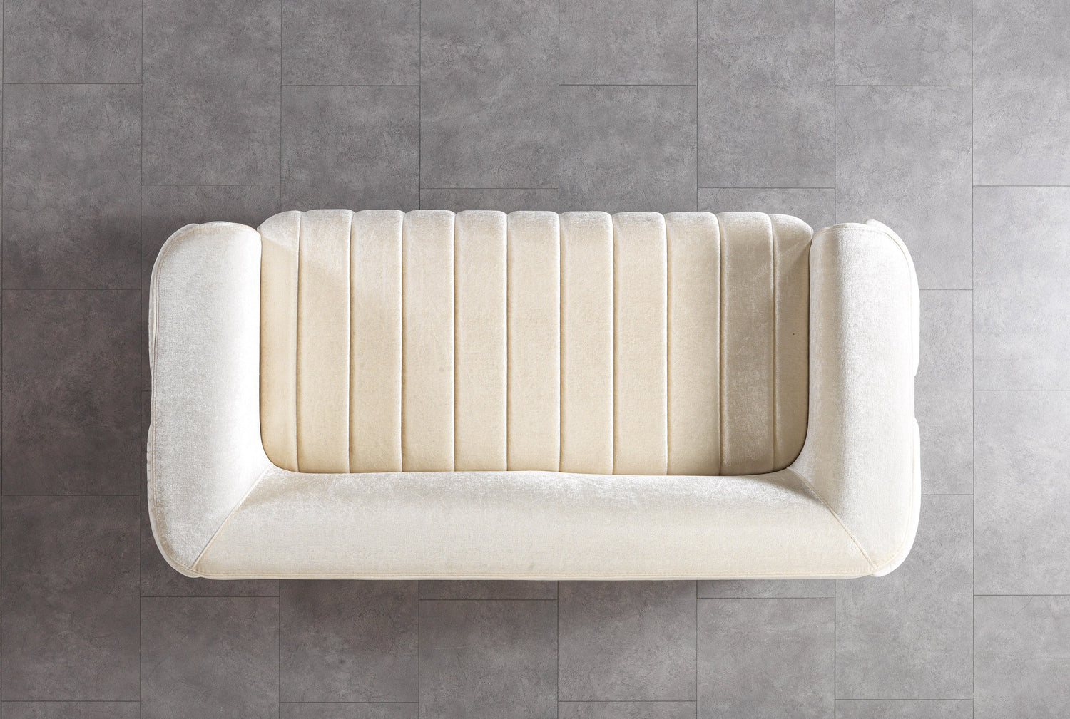 Carlina Ivory Velvet Sofa &amp; Loveseat - CARLINAIV-SL