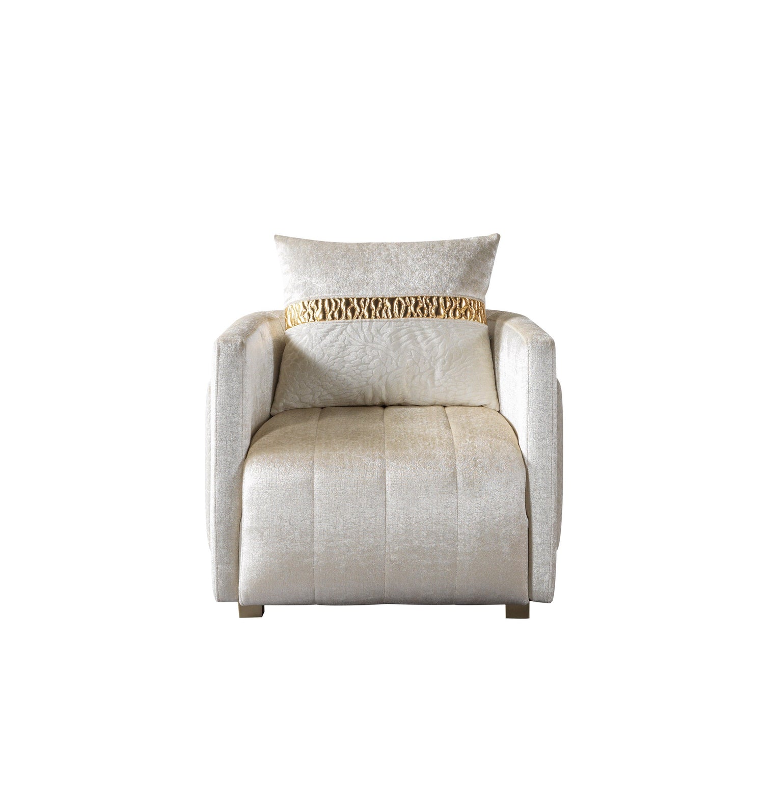 Carlina Ivory Velvet Sofa &amp; Loveseat - CARLINAIV-SL