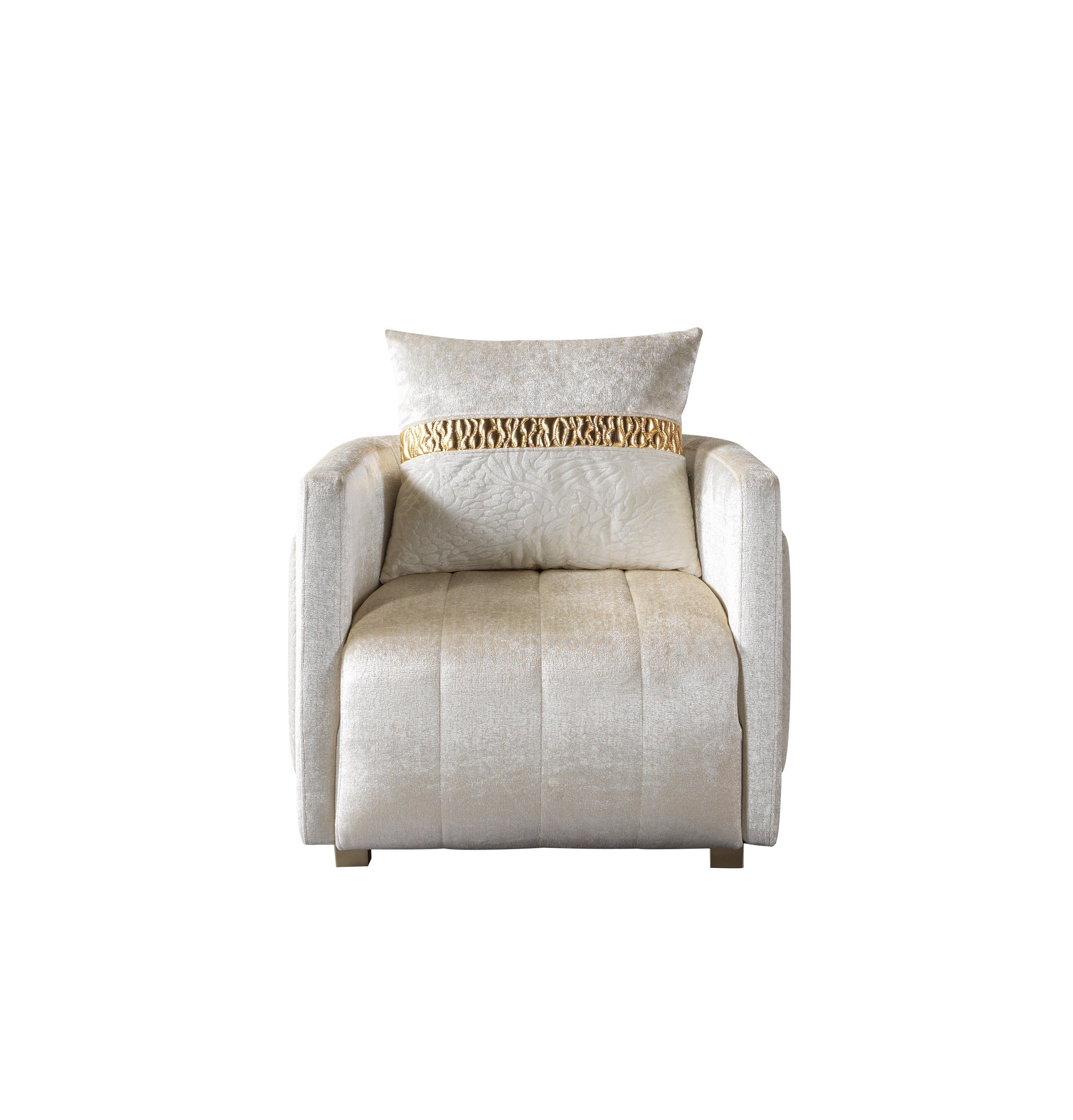 Carlina Ivory Velvet Sofa &amp; Loveseat - CARLINAIV-SL