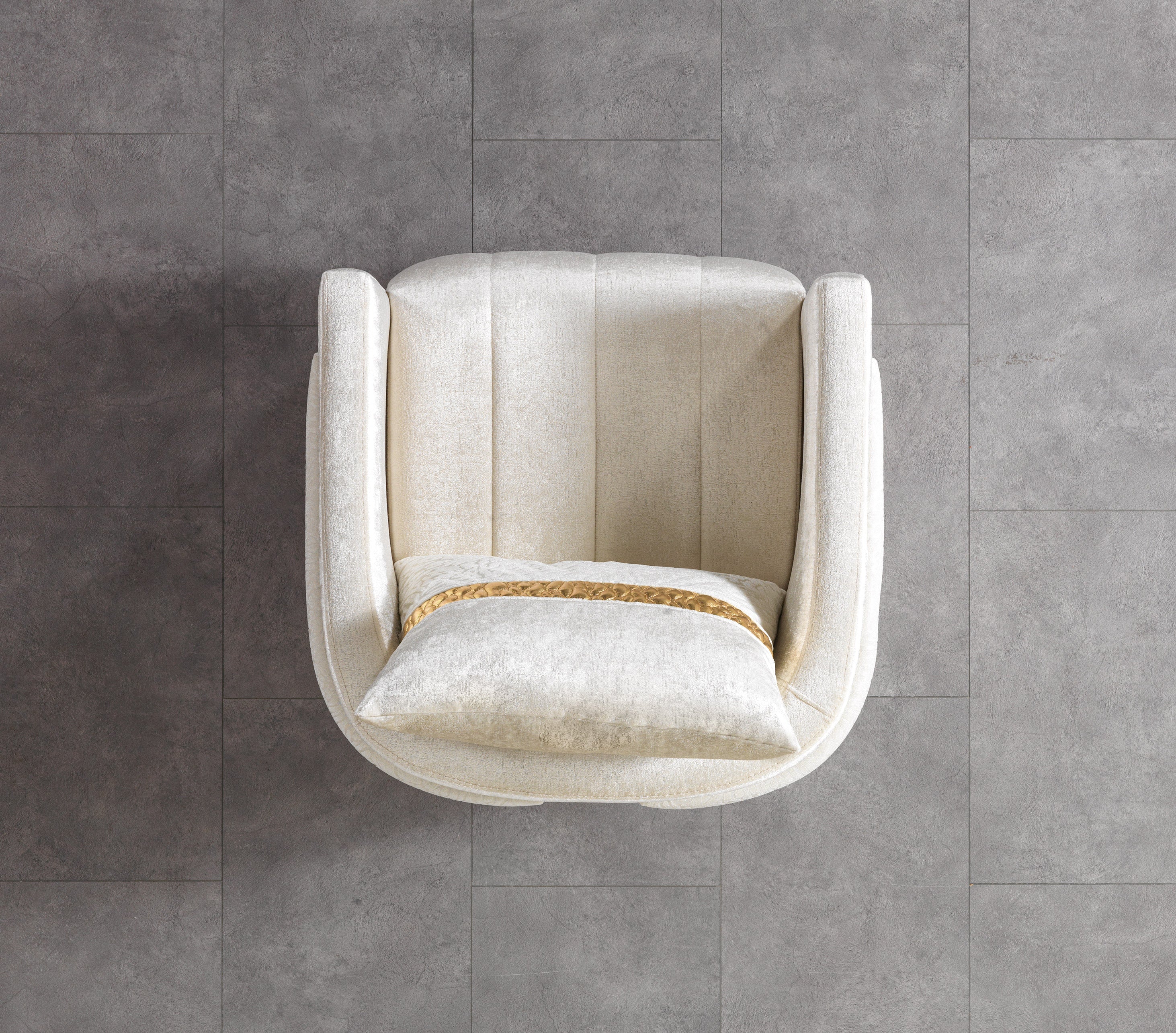 Carlina Ivory Velvet Sofa &amp; Loveseat - CARLINAIV-SL