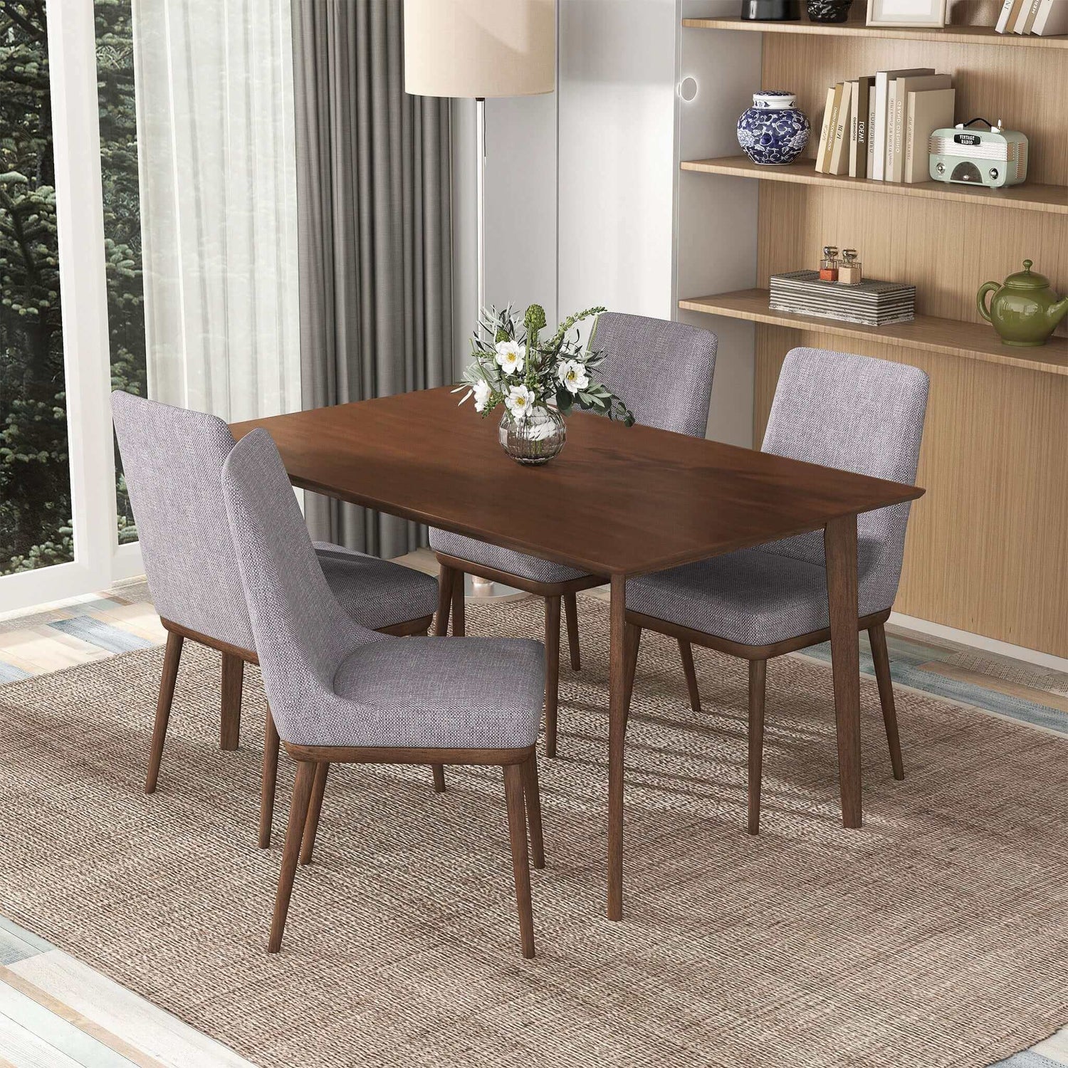 Carlos Solid Wood Dining Table 63" - DTB00600103
