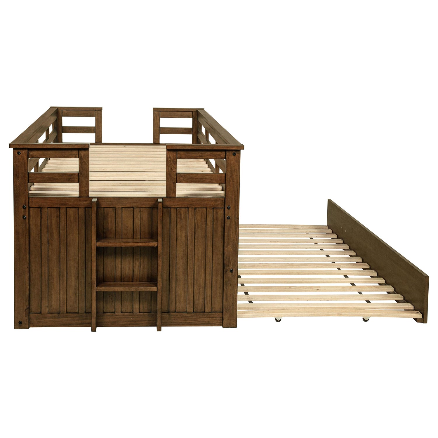 Carlsbad Wood Twin Captains Bed With Trundle Medium Brown - 400716T
