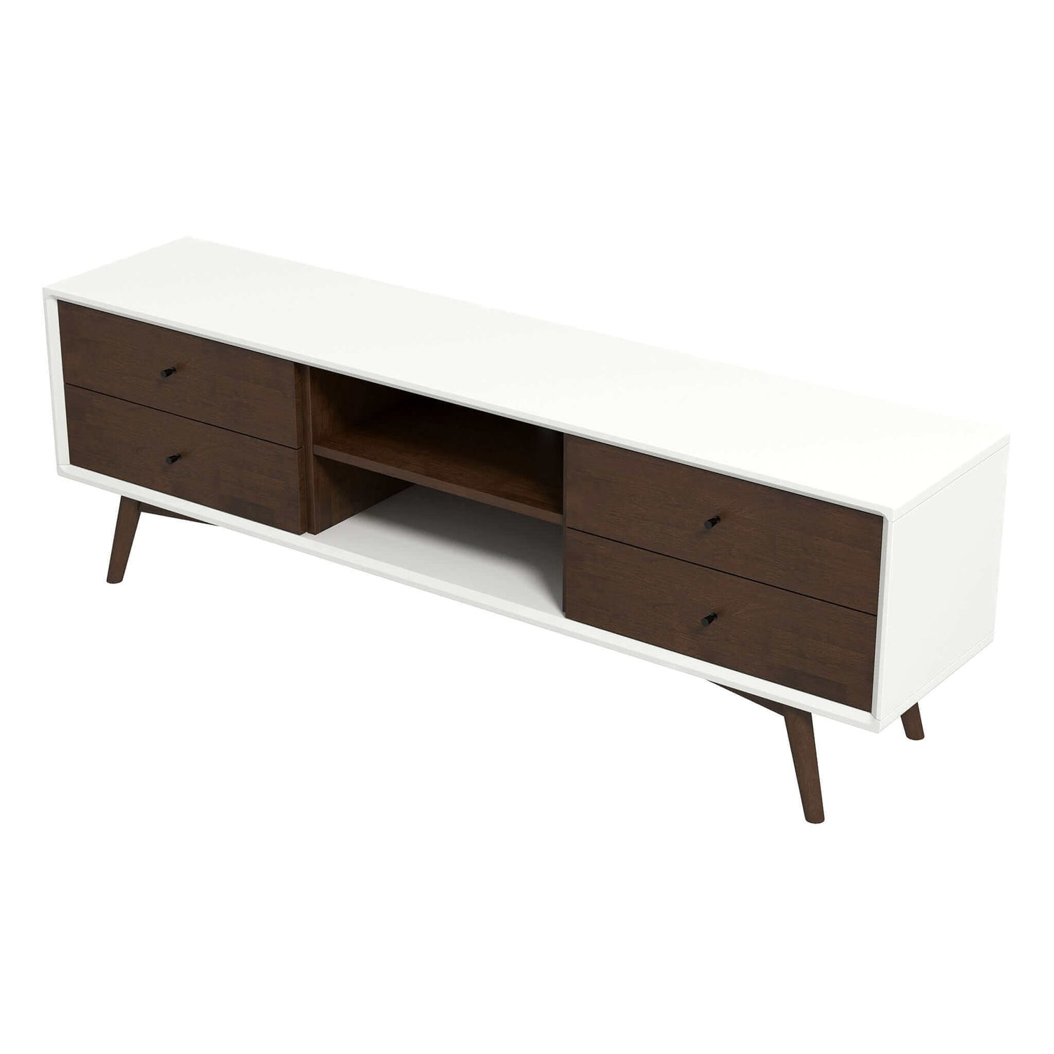 Caroline Walnut White TV Stand Up To 72" - TVC00700202