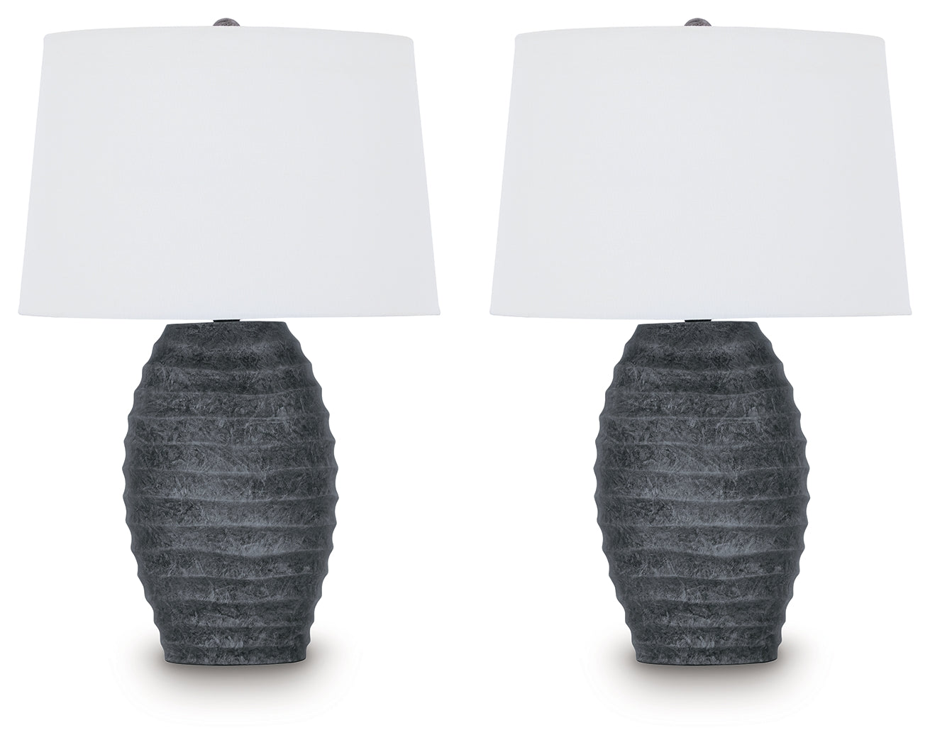 Caronick Antique Silver Finish Table Lamp (Set of 2) - L243684