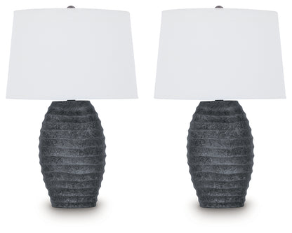 Caronick Antique Silver Finish Table Lamp (Set of 2) - L243684