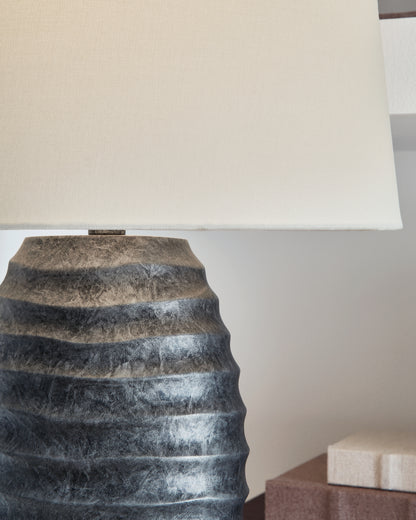 Caronick Antique Silver Finish Table Lamp (Set of 2) - L243684
