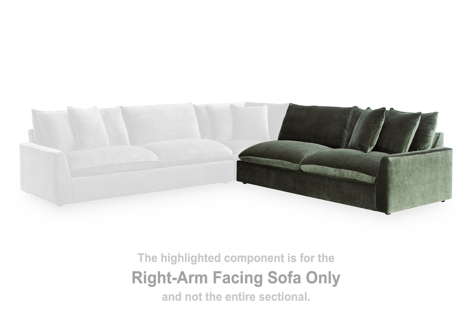 Carriage View Jade Right-Arm Facing Sofa - 7800167
