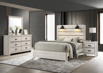 Carter White Platform Bedroom Set - SET | B6810-Q-BED | B6810-2 | B6810-4