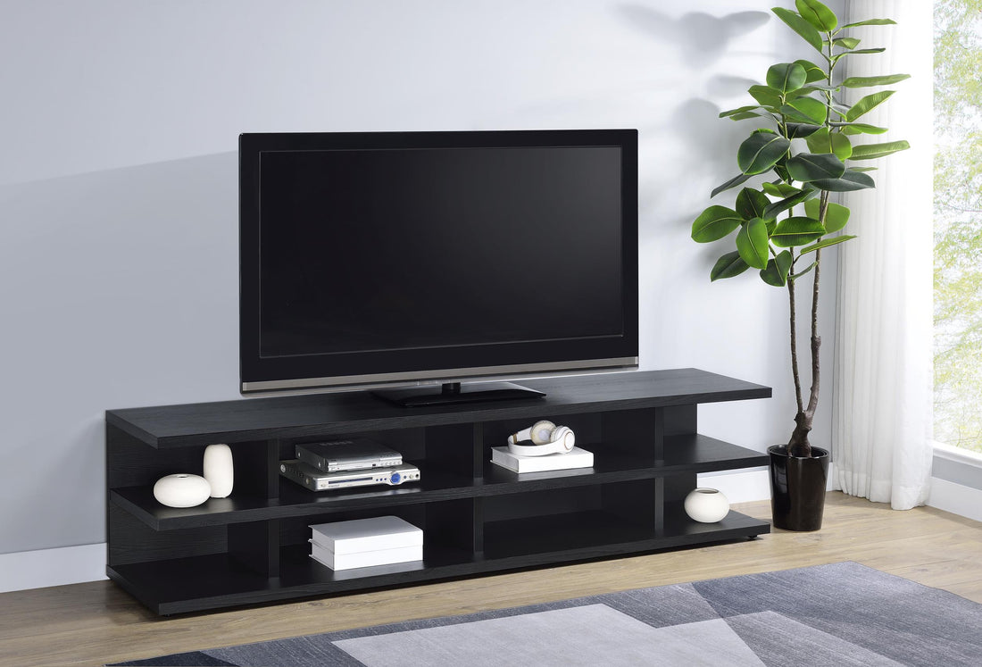 Cartmill 78-inch 2-tier TV Stand Media Console Black - 710533