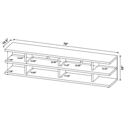 Cartmill 78-inch 2-tier TV Stand Media Console Black - 710533