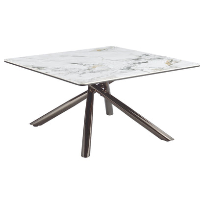 Carvell 2-piece Square Coffee and End Table Set Mirage White - 708138-S2