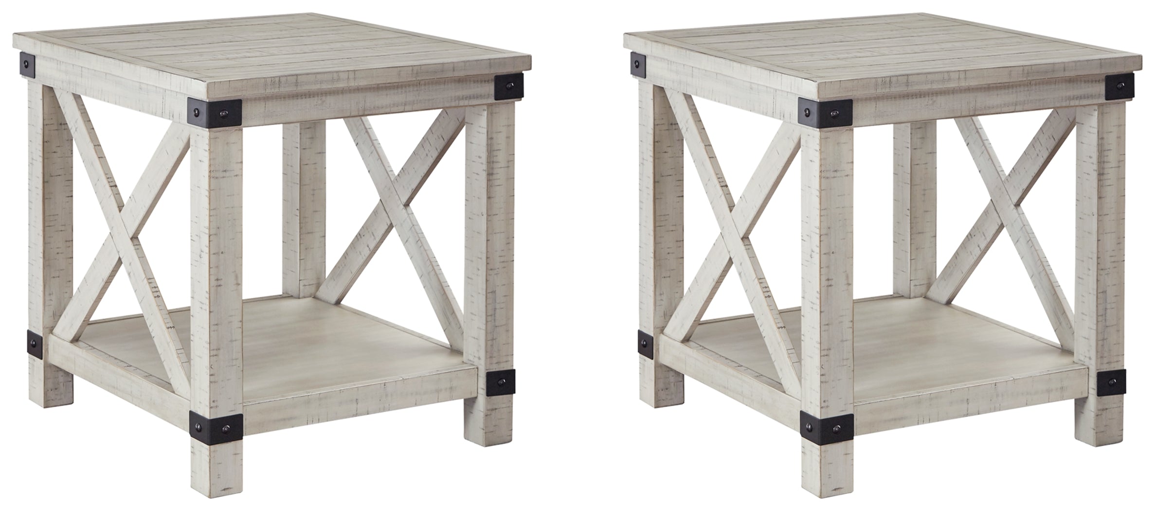 Carynhurst 2 End Tables in Whitewash - PKG010569
