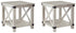Carynhurst 2 End Tables in Whitewash - PKG010569