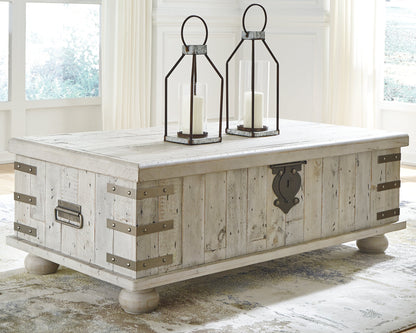 Carynhurst Coffee Table with 1 End Table in White Wash Gray - PKG008675