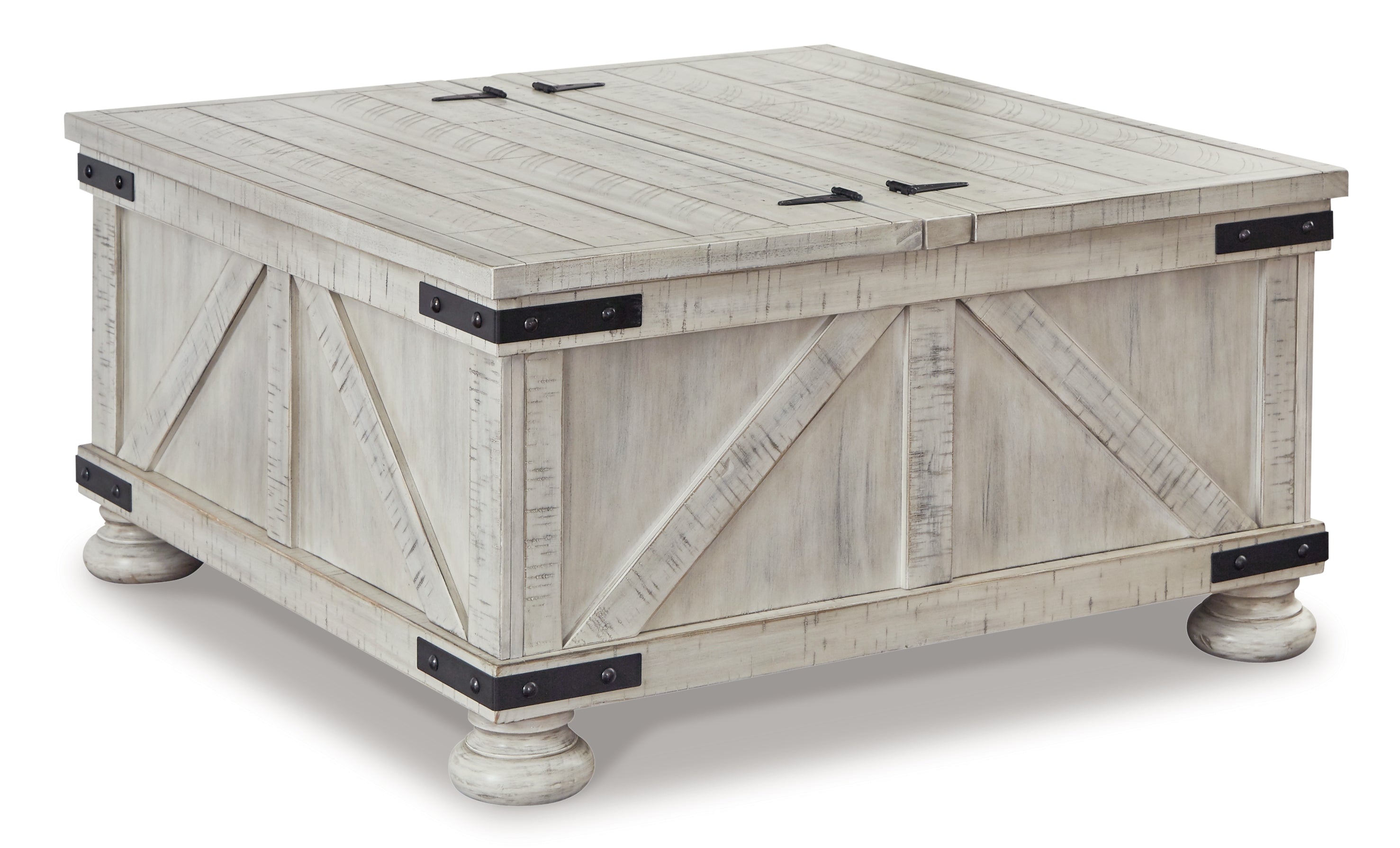 Carynhurst Coffee Table with 1 End Table in Whitewash - PKG010568