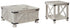 Carynhurst Coffee Table with 1 End Table in Whitewash - PKG010568