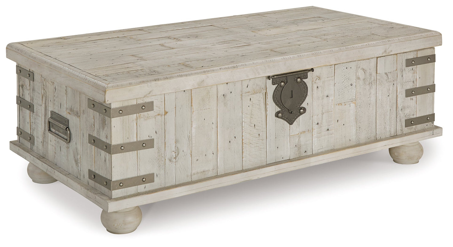 Carynhurst Coffee Table with 2 End Tables in White Wash Gray - PKG007153