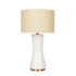 Cascade Glass Lamp Golden Base Off White Glass Table Lamp - TBL03700201