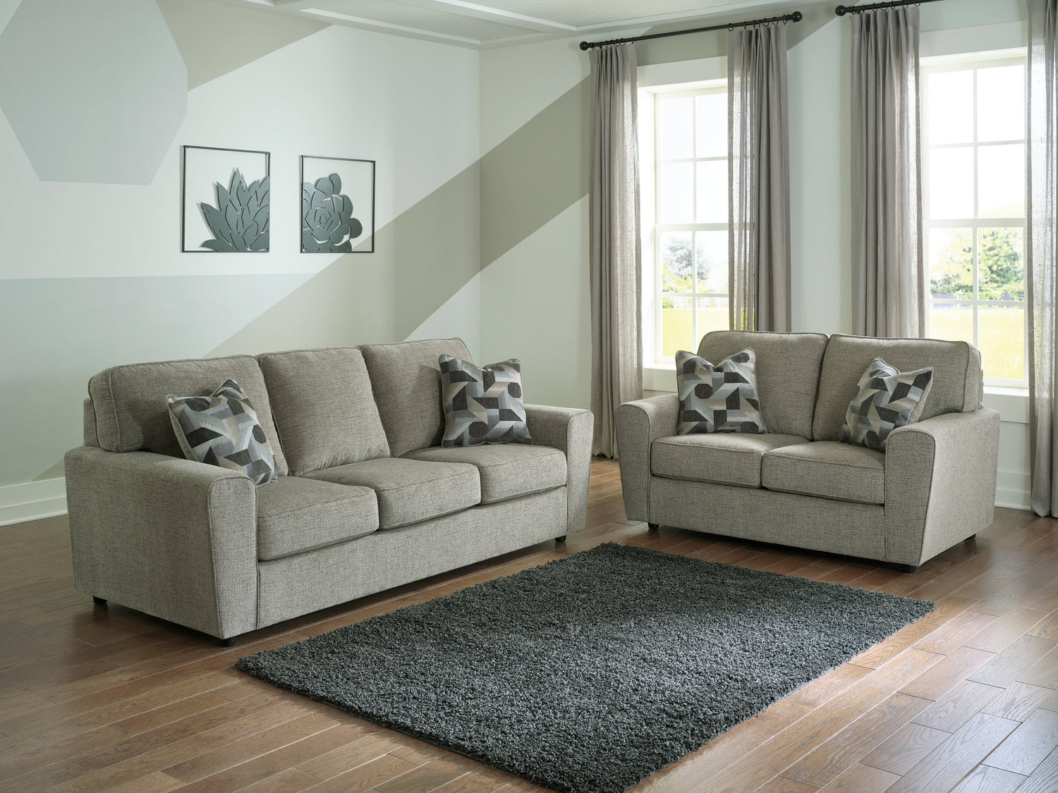 Cascilla Sofa and Loveseat in Pewter - PKG014493