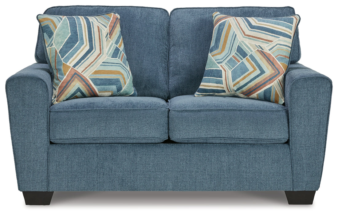 Cashton Blue Queen Sofa Sleeper and Loveseat - 40605U4