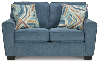 Cashton Blue Queen Sofa Sleeper and Loveseat - 40605U4