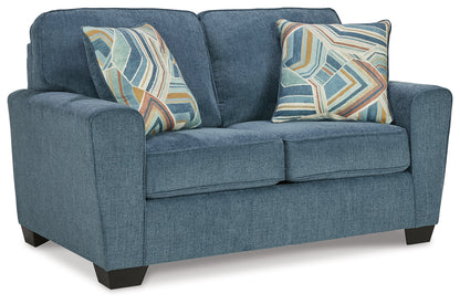 Cashton Sofa and Loveseat in Blue - PKG015052