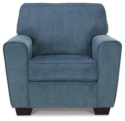 Cashton Sofa, Loveseat, Chair and Ottoman in Blue - PKG015053