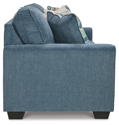 Cashton Sofa, Loveseat, Chair and Ottoman in Blue - PKG015053