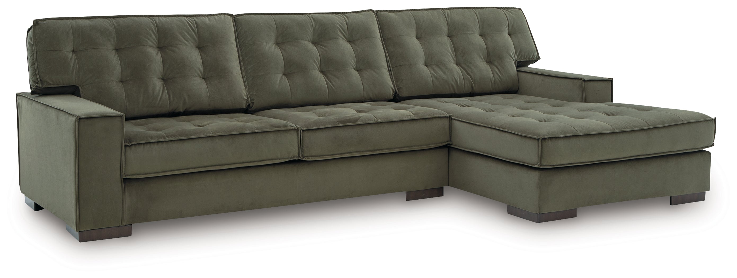 Caspian-Town Olive 2-Piece Sectional with Chaise - PC61702S2