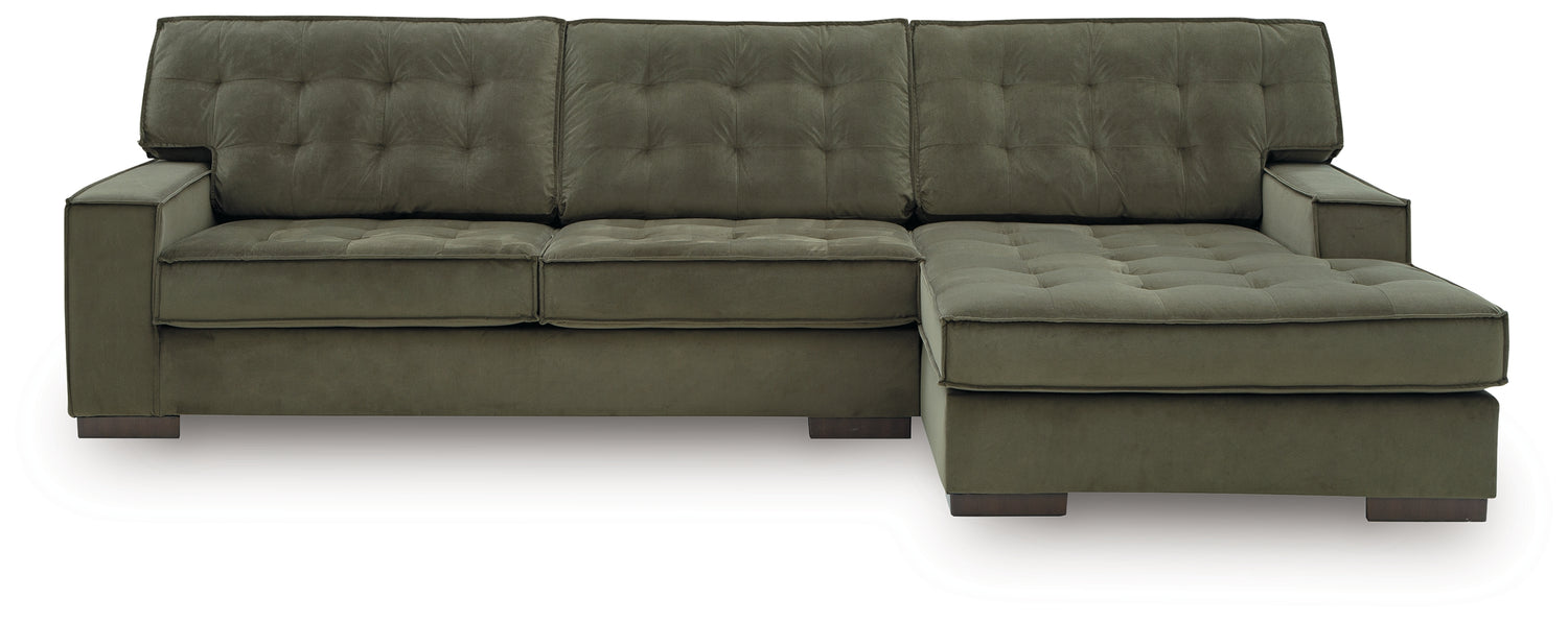Caspian-Town Olive 2-Piece Sectional with Chaise - PC61702S2