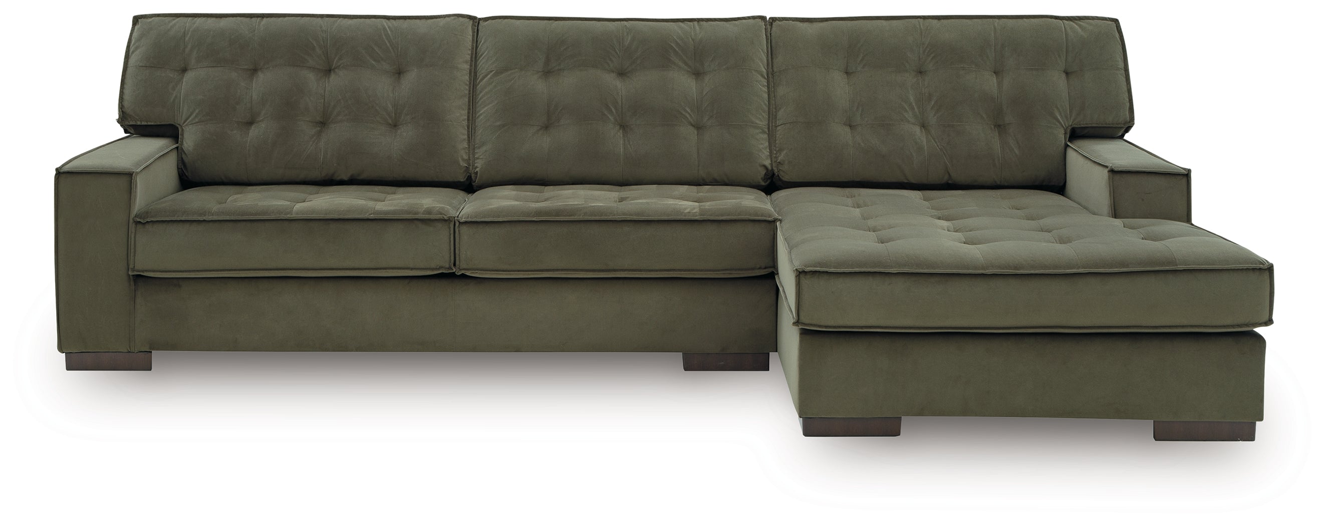 Caspian-Town Olive 2-Piece Sectional with Chaise - PC61702S2