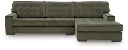 Caspian-Town Olive 2-Piece Sectional with Chaise - PC61702S2