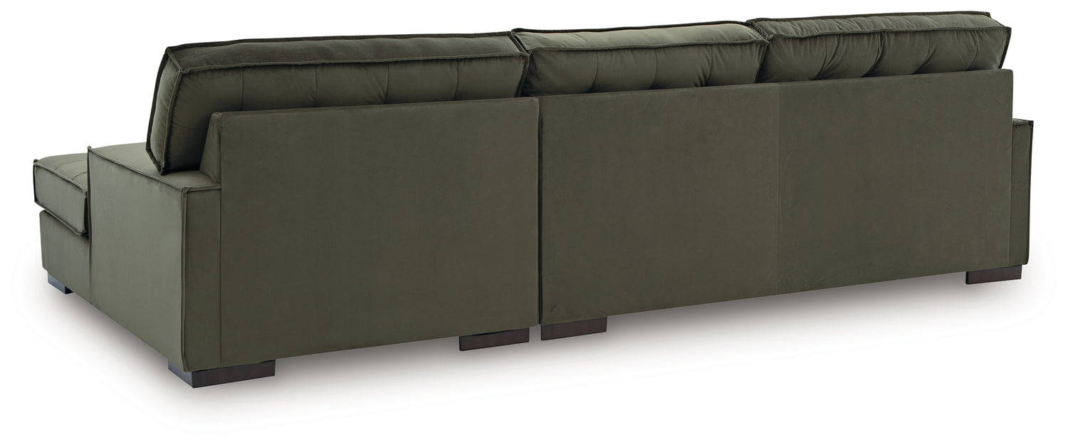 Caspian-Town Olive 2-Piece Sectional with Chaise - PC61702S2