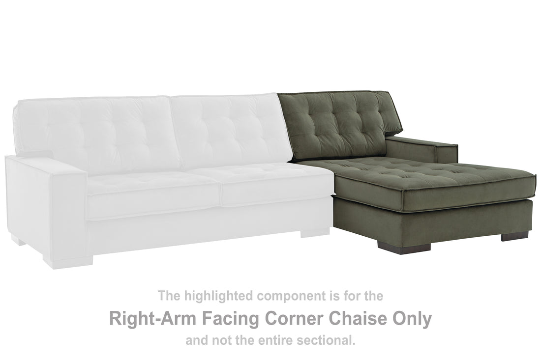Caspian-Town Olive Right-Arm Facing Corner Chaise - PC6170217