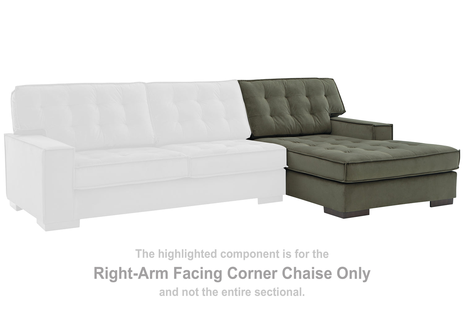 Caspian-Town Olive Right-Arm Facing Corner Chaise - PC6170217