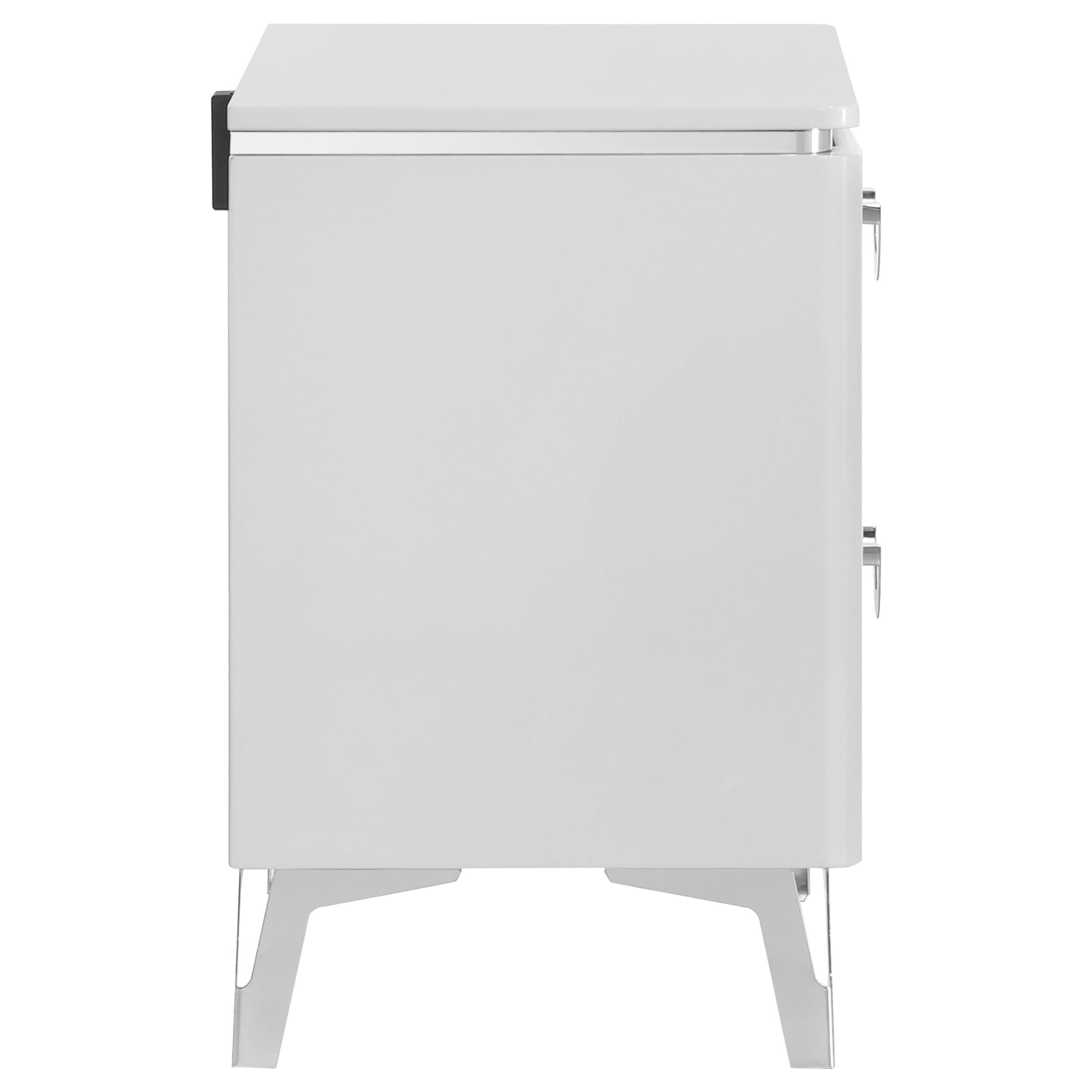 Cassia 2-drawer Nightstand Bedside Table White High Gloss - 215792