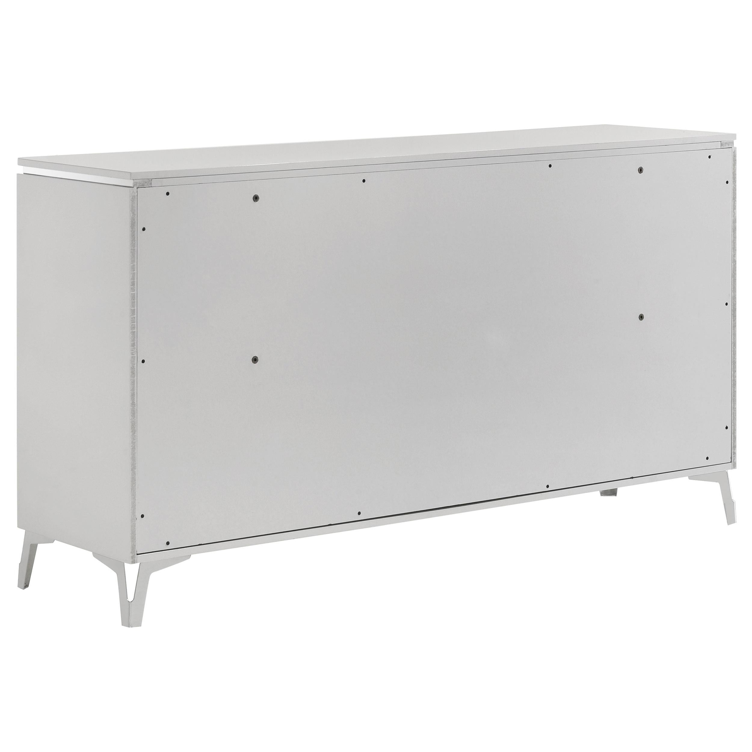 Cassia 4-piece Queen LED Bedroom Set White High Gloss - 215791Q-S4