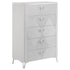 Cassia 5-drawer Bedroom Chest of Drawers White High Gloss - 215795