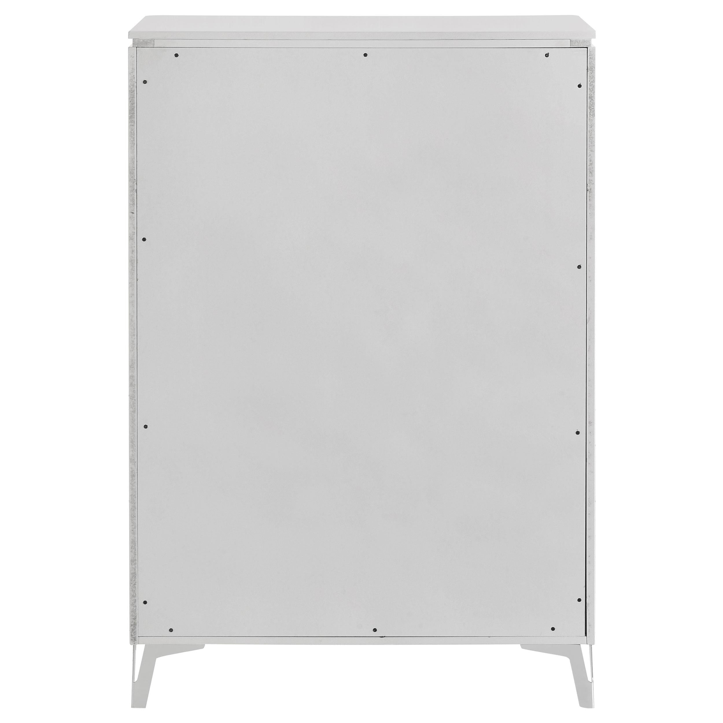 Cassia 5-drawer Bedroom Chest of Drawers White High Gloss - 215795